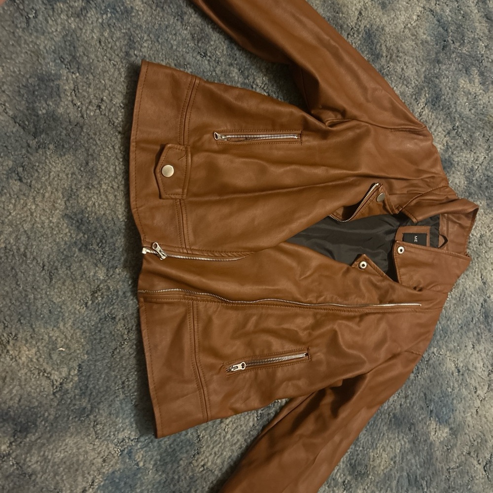 & Other Stories Brown Leather Jacket